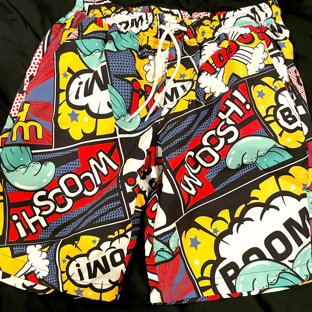 Casual Cartoon shorts labeled M but fits as a S